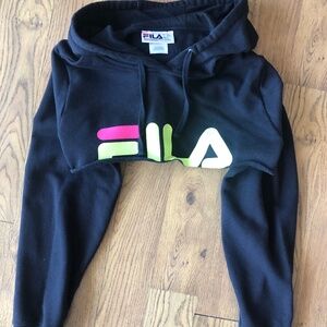 FILA super cropped hoodie size L
